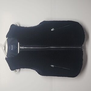 Madewell trade 1937 mark black faux Sherpa Shearling black vest sz m